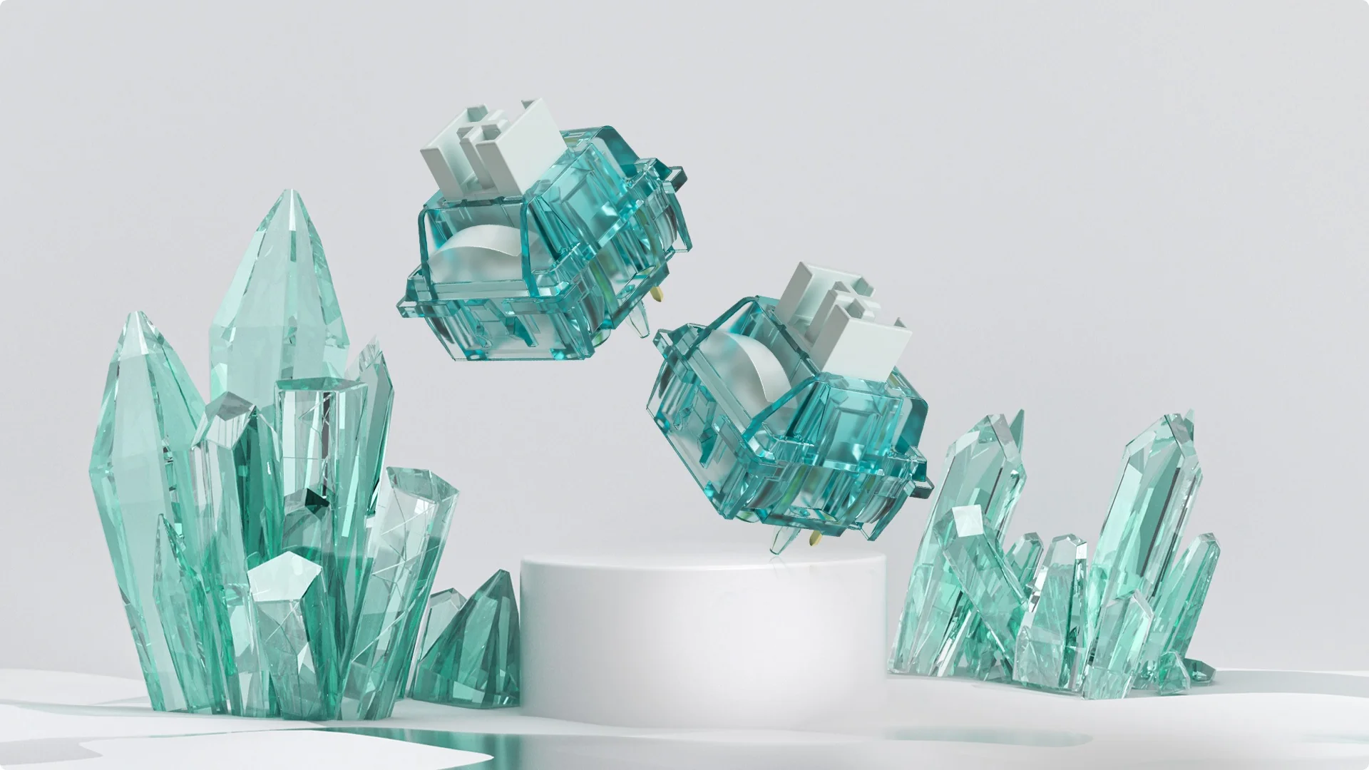 Akko Creamy Cyan 50g Clicky PCB Mount Switches 45 Pack - Image 4