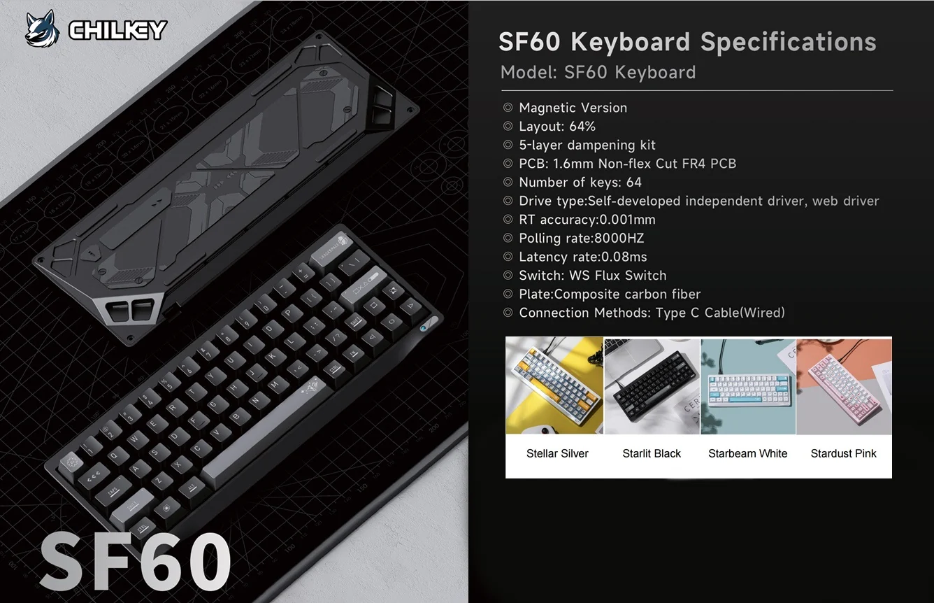 Chilkey SF60 HE Keyboard - Image 2