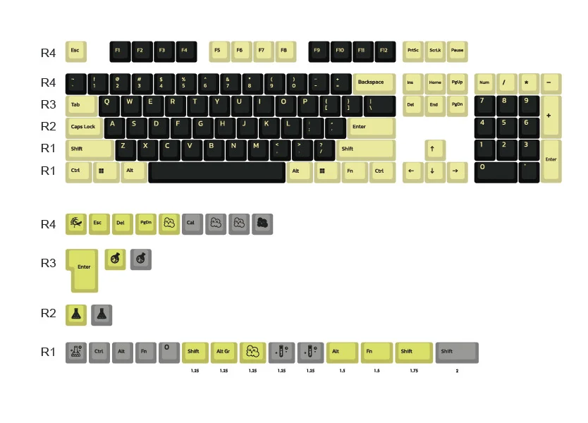 Ducky Mico 132 Key Cherry Profile Dye Sub PBT Keycap Set - Image 7