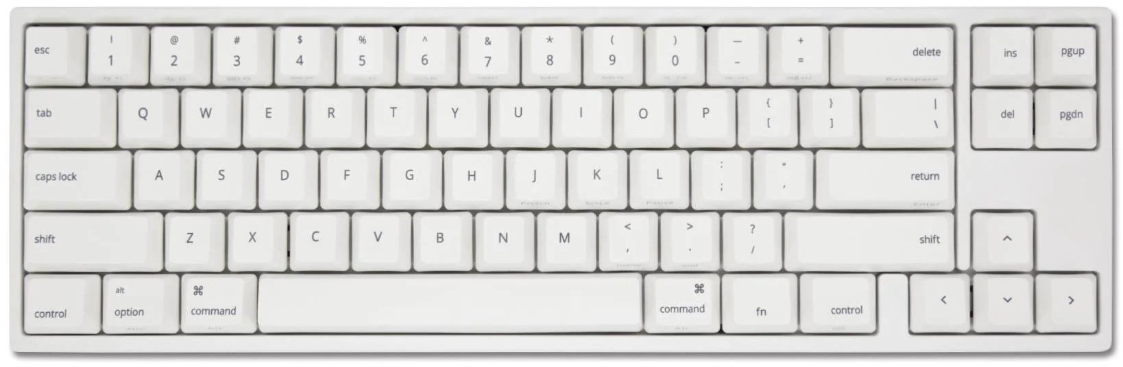 Ducky x Varmilo Miya Pro Mac White LED 65% Dye Sub PBT Mechanical Keyboard