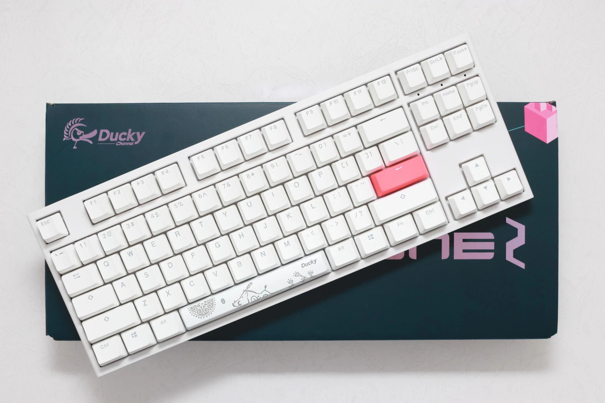 Ducky One 2 TKL RGB Pure White RGB LED Double Shot PBT Mechanical Keyboard - Image 13