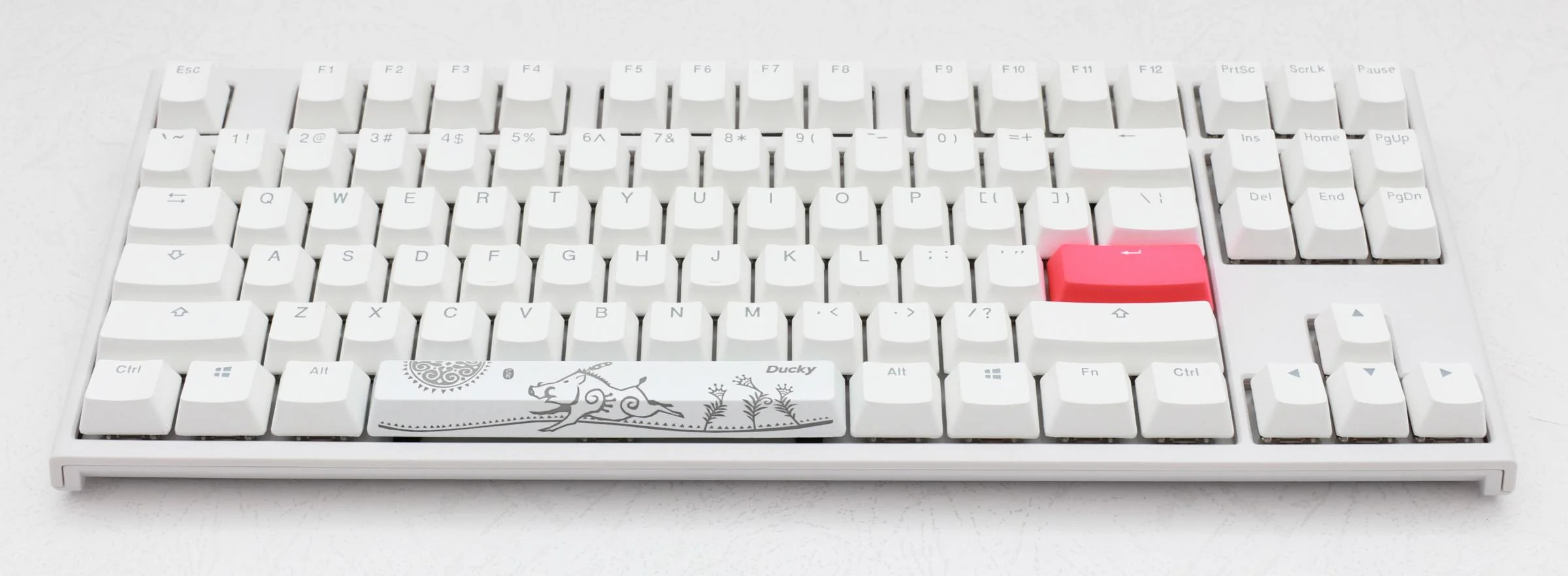 Ducky One 2 TKL RGB Pure White RGB LED Double Shot PBT Mechanical Keyboard - Image 3