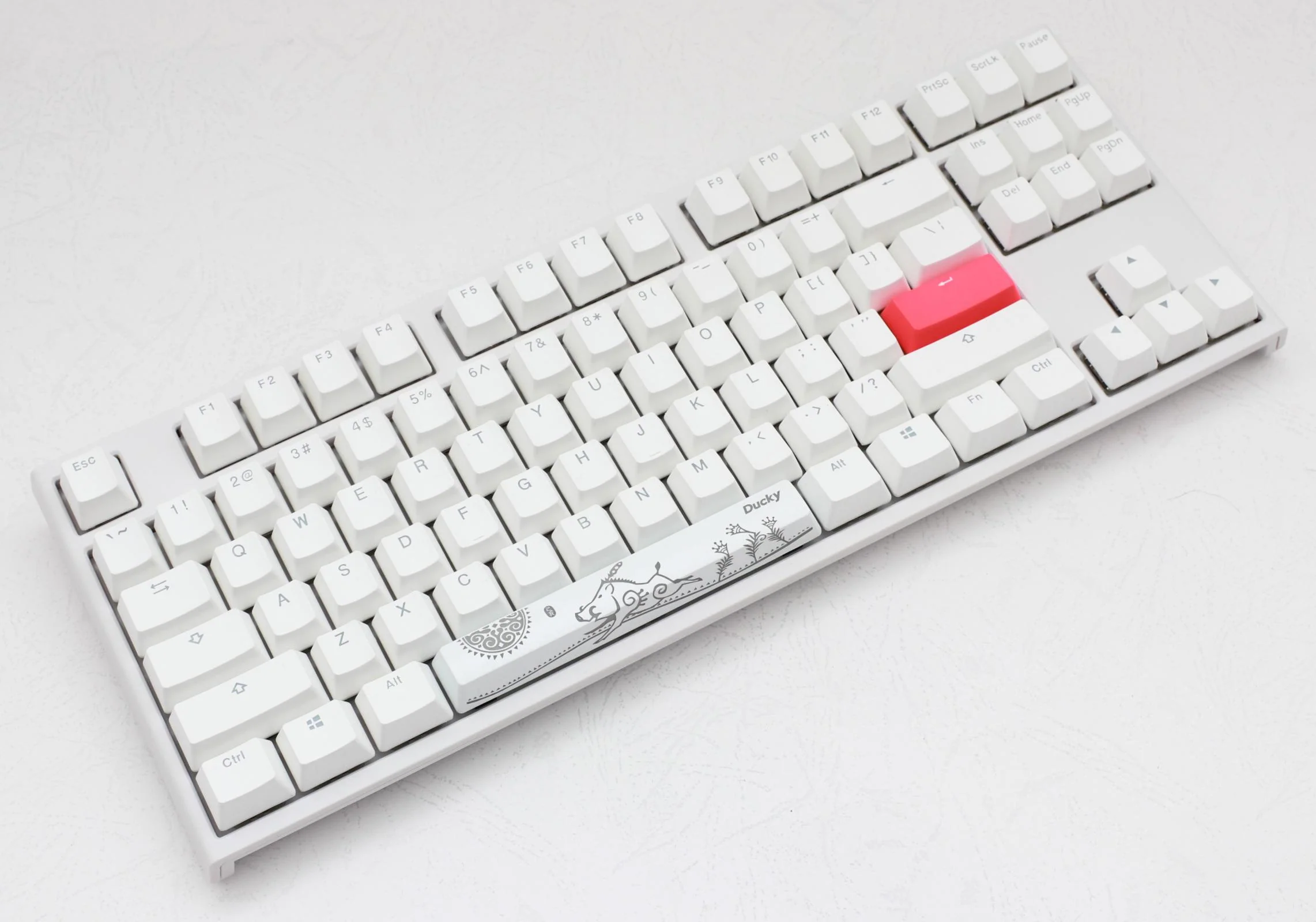 Ducky One 2 TKL RGB Pure White RGB LED Double Shot PBT Mechanical Keyboard - Image 4