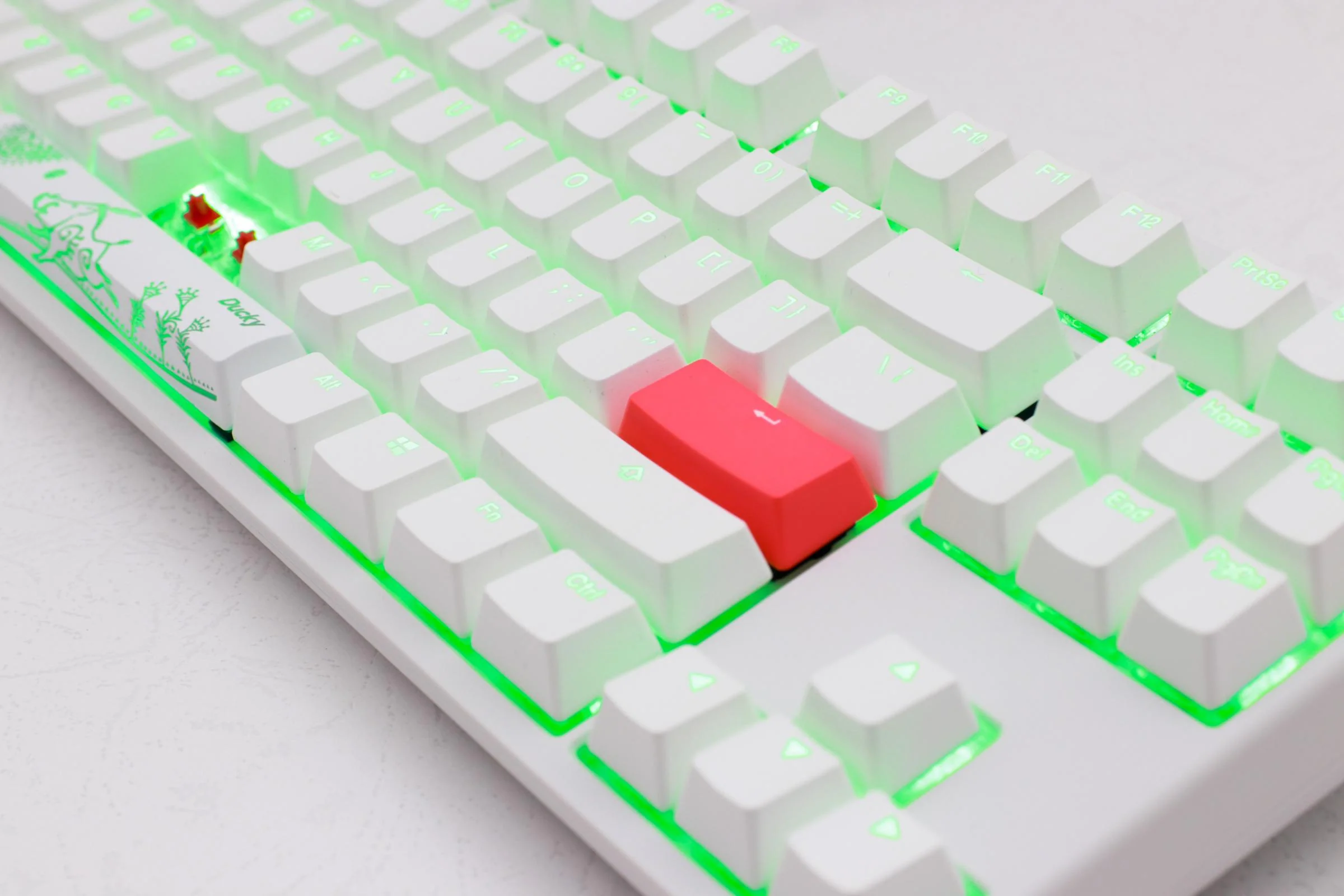 Ducky One 2 TKL RGB Pure White RGB LED Double Shot PBT Mechanical Keyboard - Image 9