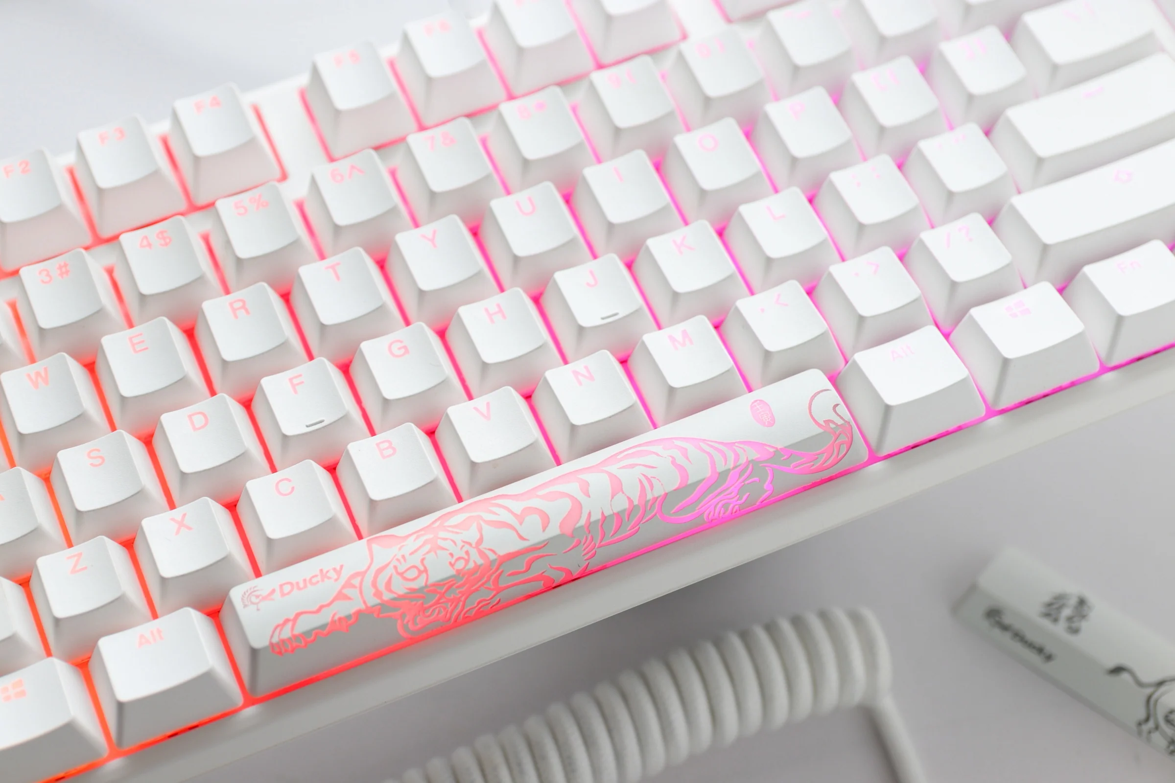 Ducky One 3 TKL Pure White Hotswap RGB Mechanical Keyboard w/ Quack Mechanics - Image 8