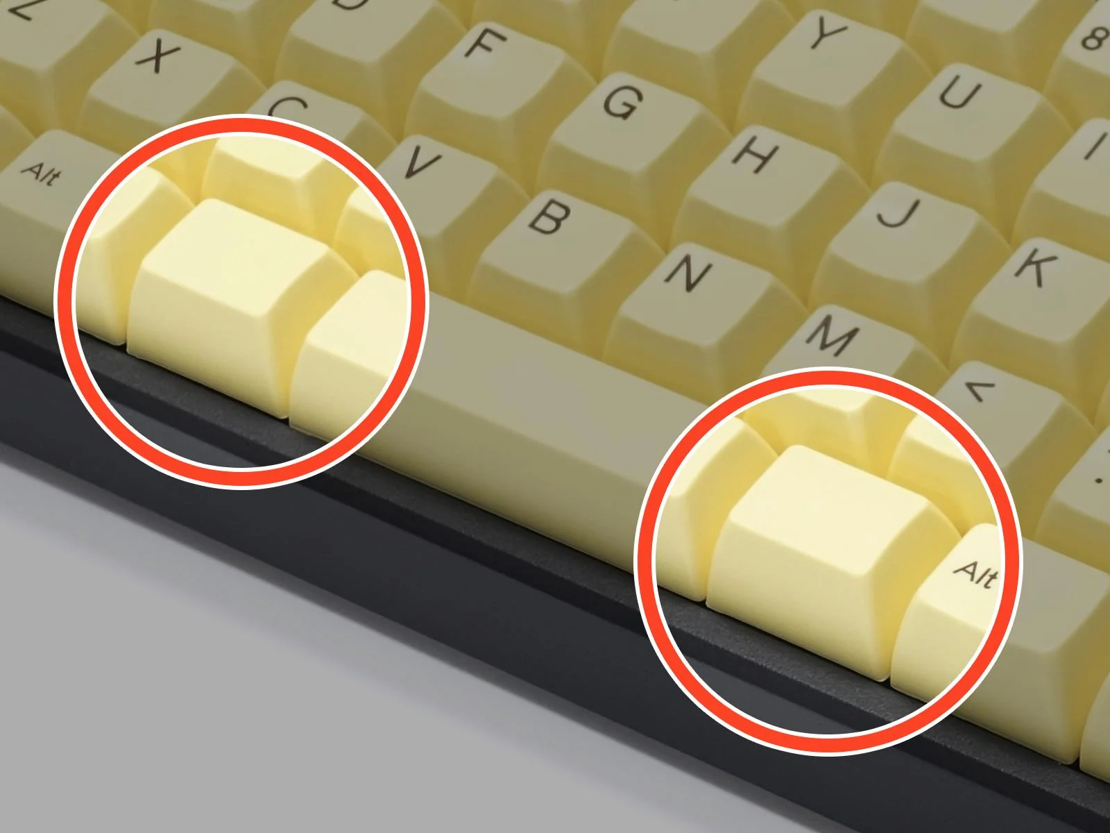 Filco Custard MINILA 72 Key SA Profile Double Shot ABS Keycap Set - Image 6