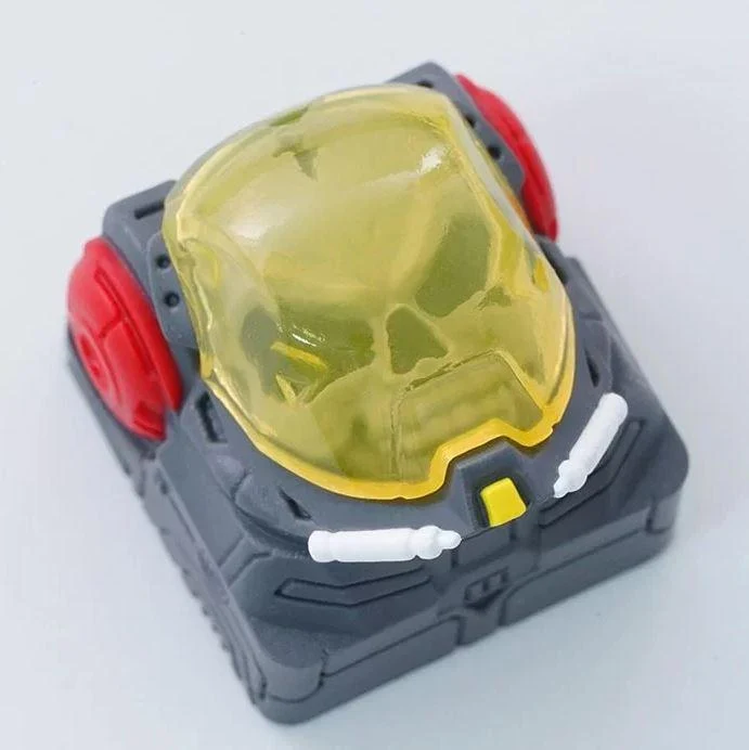 Hot Keys Project HKP Astronskull Transparent Yellow Visor Artisan Keycap