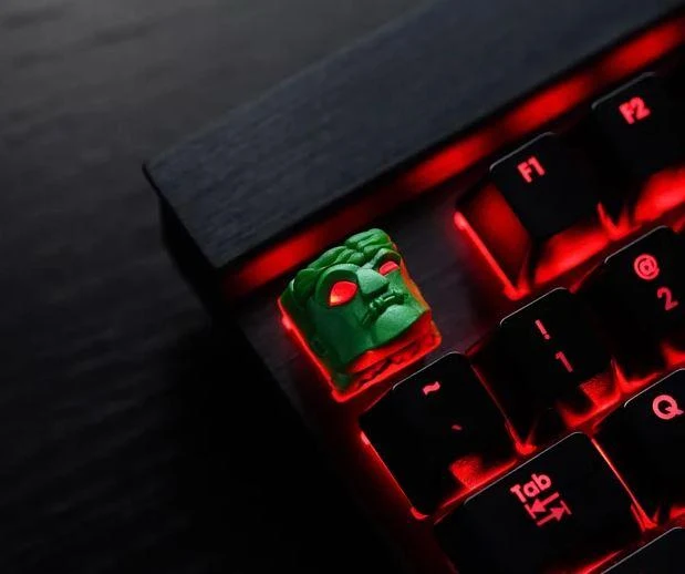 Hot Keys Project HKP Deadhead Pine Green Artisan Keycap - Image 3