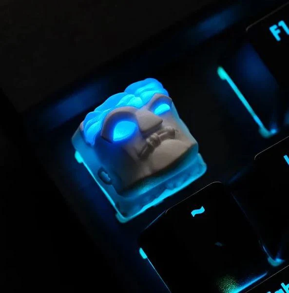 Hot Keys Project HKP Deadhead White & Blue Artisan Keycap