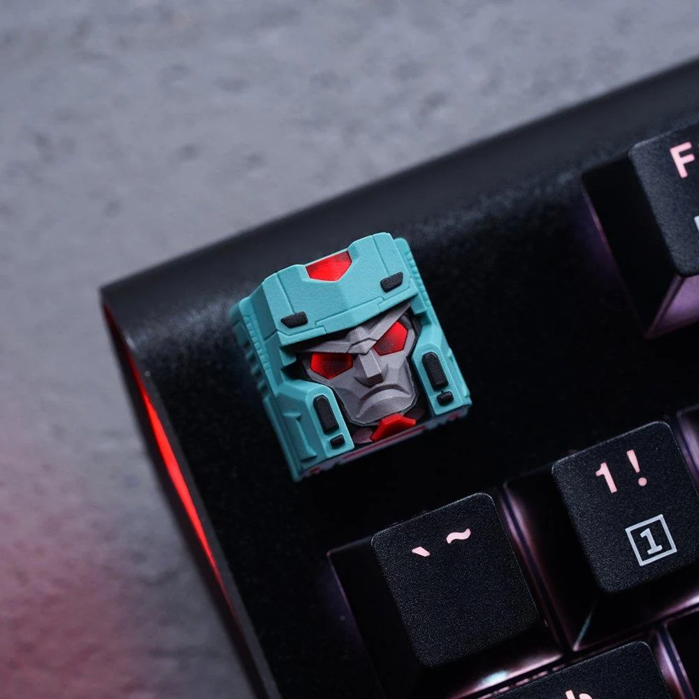 Hot Keys Project HKP Overlord Grey Green Artisan Keycap - Image 2
