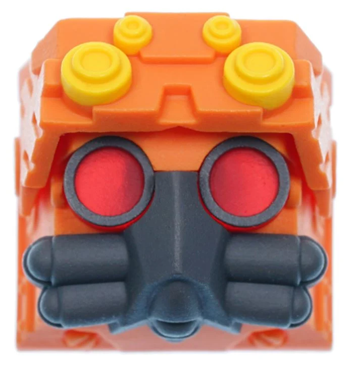 Hot Keys Project HKP Raven Orange / Grey Artisan Keycap - Image 2