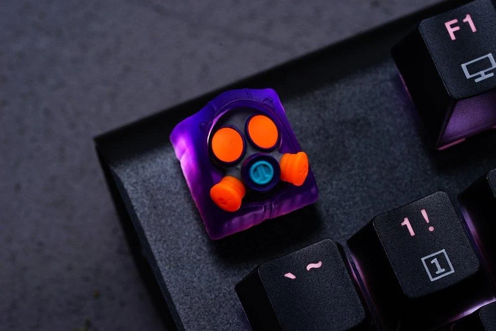 Hot Keys Project HKP Specter Translucent Purple / Orange Artisan Keycap