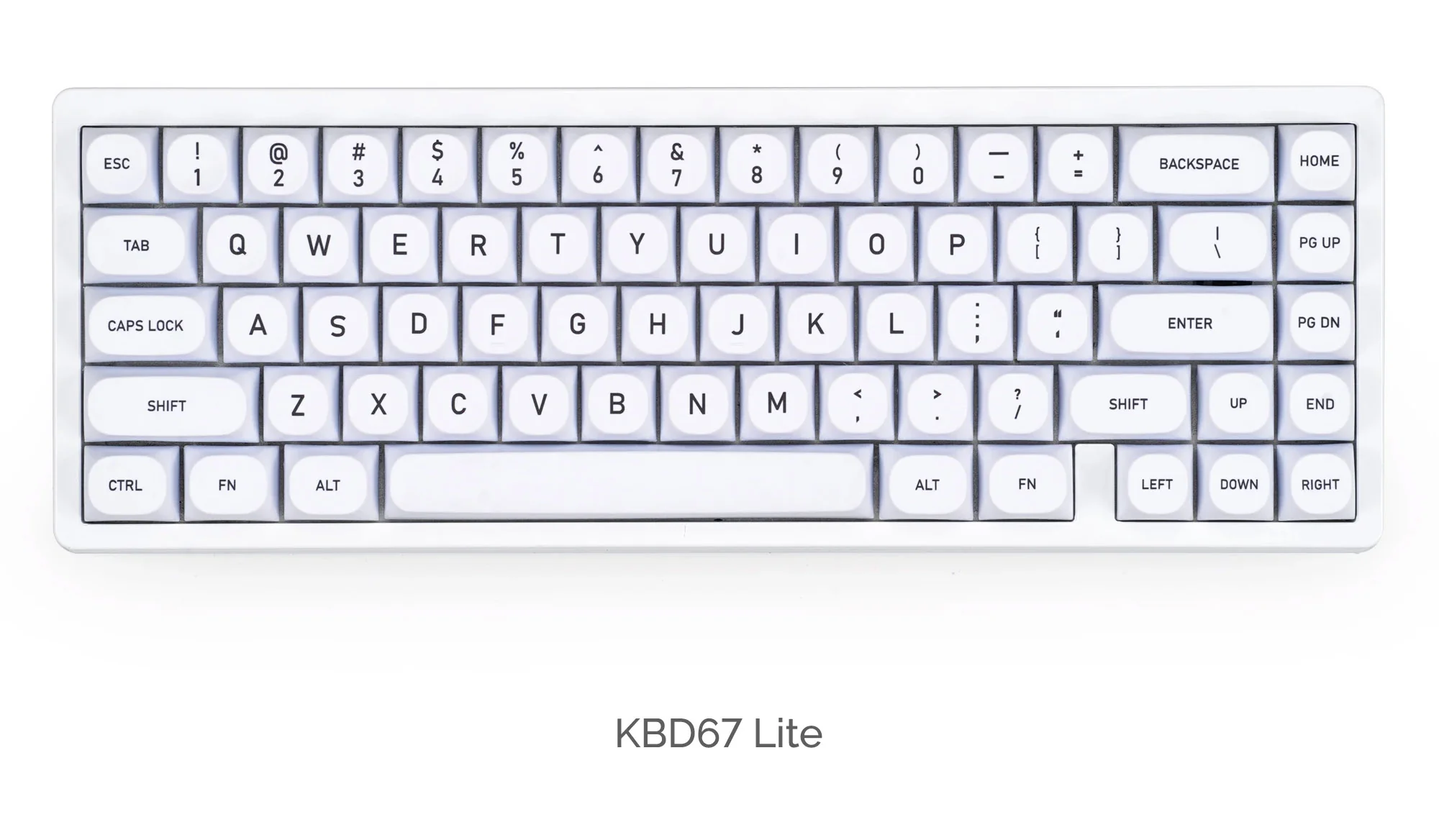 KBDFans MA White CAT 141 Key MA Profile Dye Sub PBT Keycap Set - Image 5