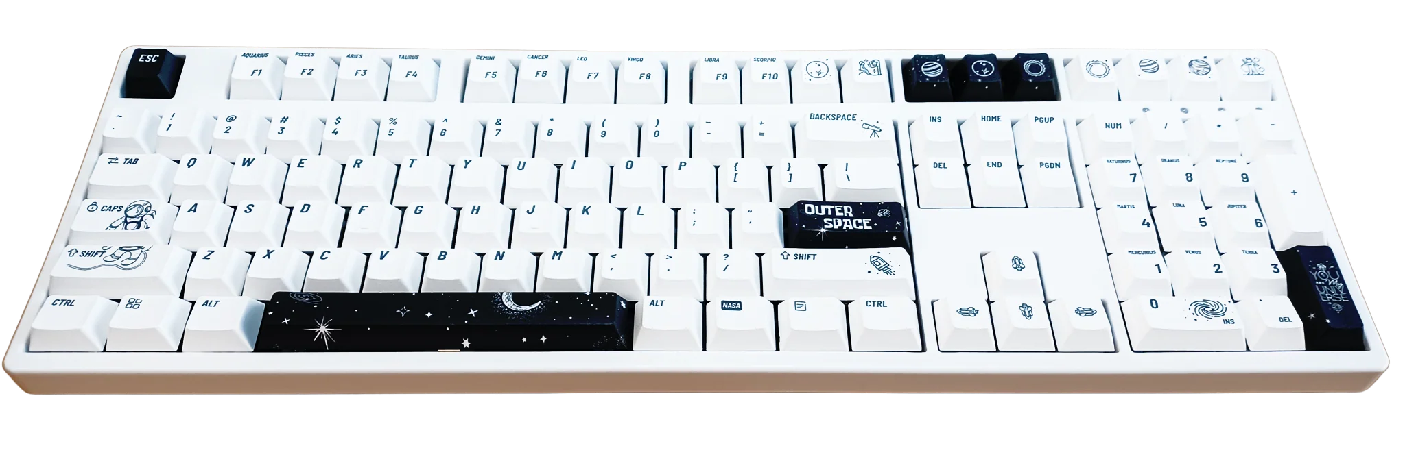 KBParadise Outer Space 140 Key Cherry Profile Dye Sub PBT Keycap Set - Image 2