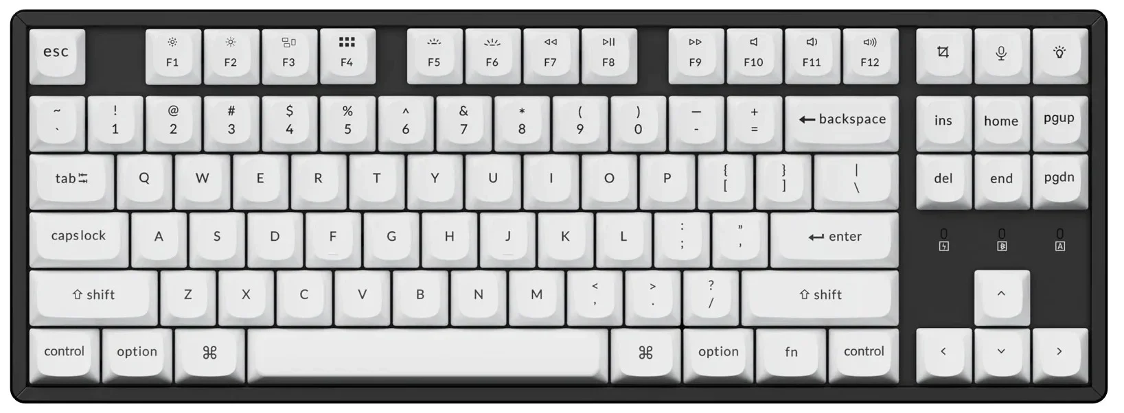 Keychron Black on White 141 Key OSA Profile Double Shot PBT Keycap Set - Image 3