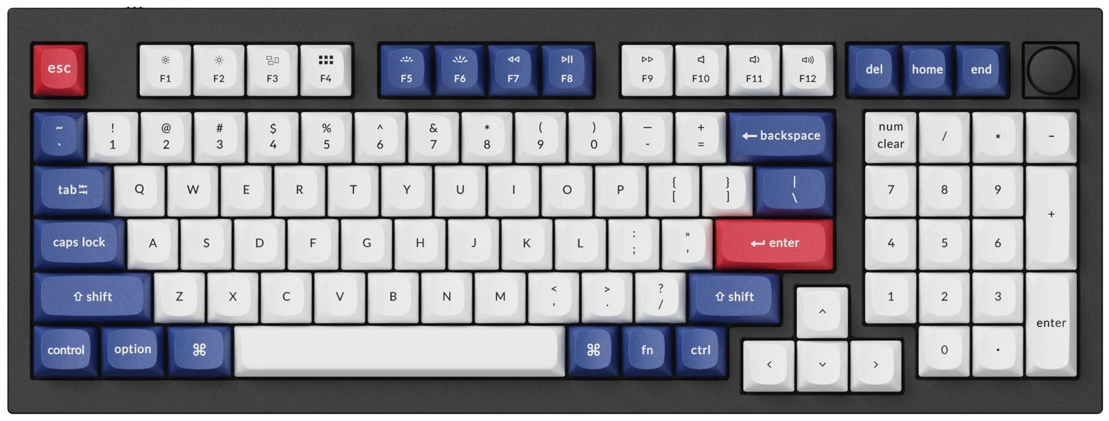 Keychron Blue / White 141 Key OSA Profile Double Shot PBT Keycap Set - Image 3
