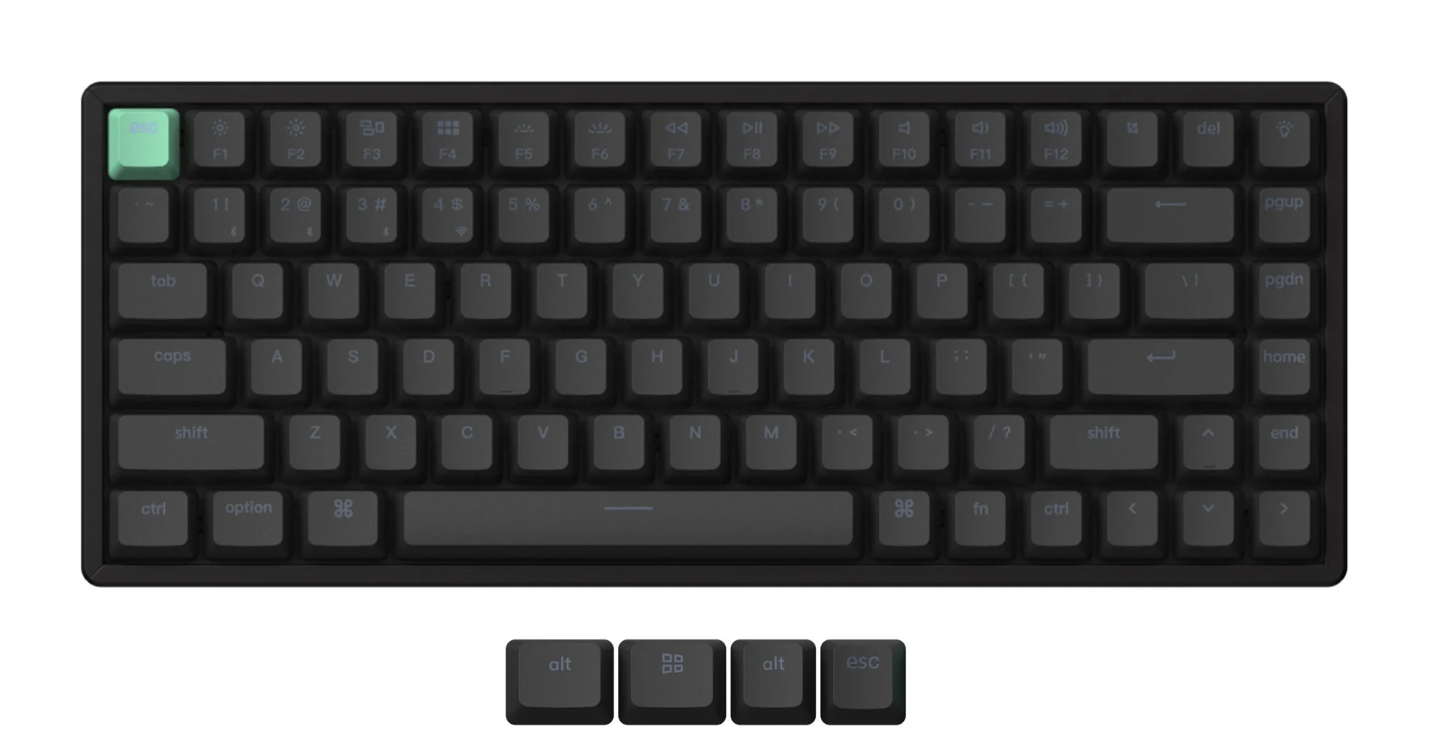 Keychron K2 HE TMR Black 75% Aluminum Wireless Keyboard - Image 11