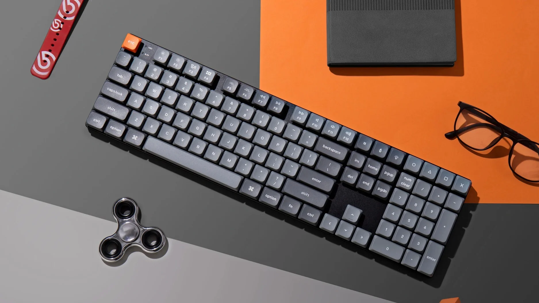 Keychron K5 Max Bluetooth + 2.4 GHz. White LED Low Profile Win + Mac Mechanical Keyboard - Image 3