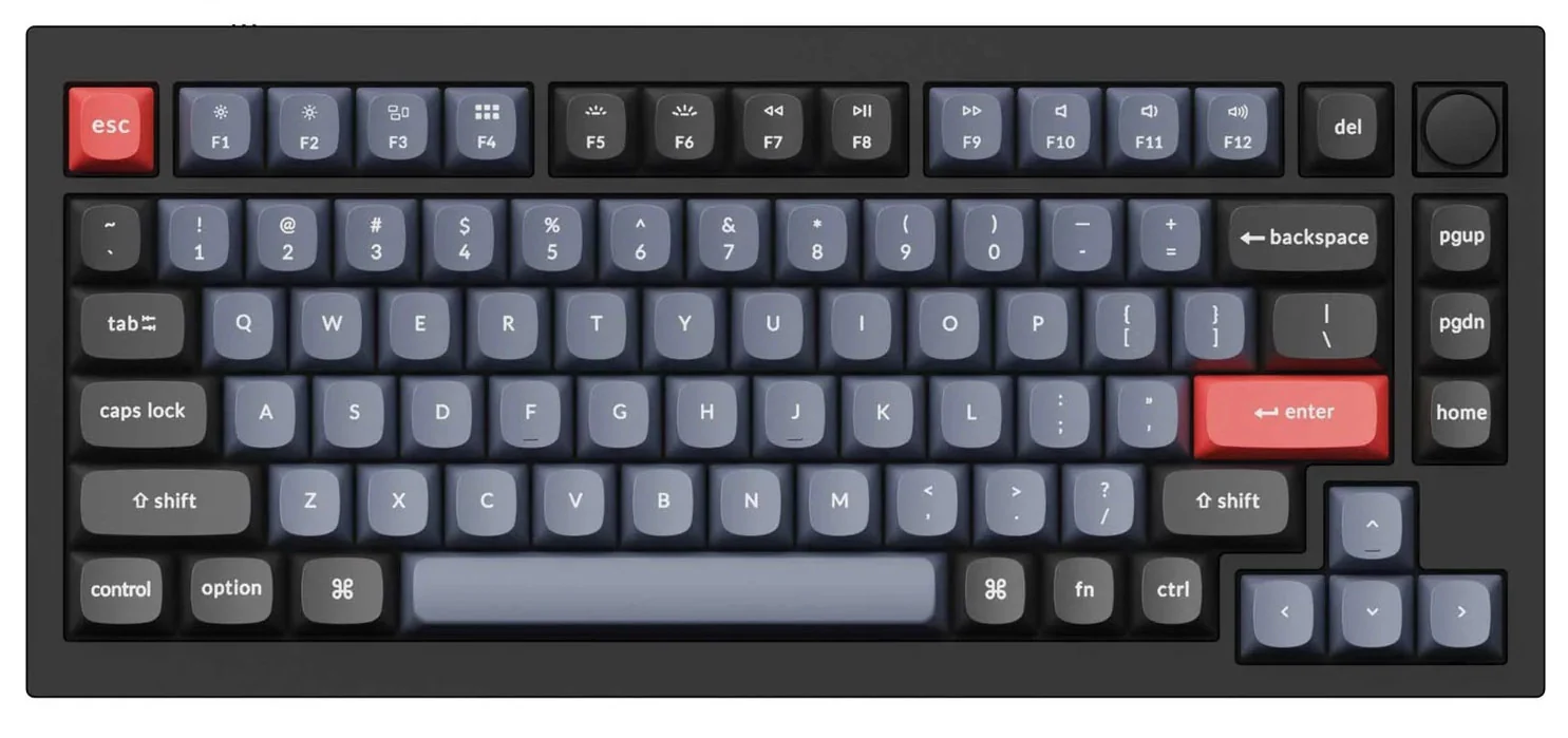 Keychron Q1 V2 w/ Knob Aluminum 75% Hotswap RGB Win + Mac Mechanical Keyboard - Image 4