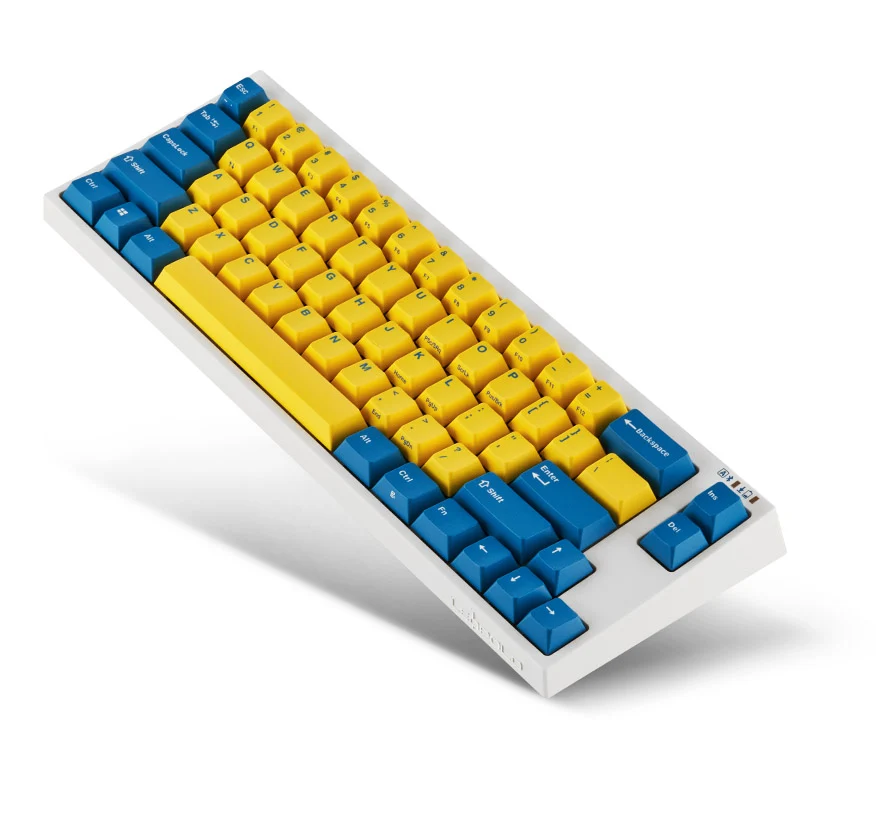 Leopold FC660MBT Yellow/Blue White Case 65% Bluetooth Double Shot PBT Mechanical Keyboard - Image 3