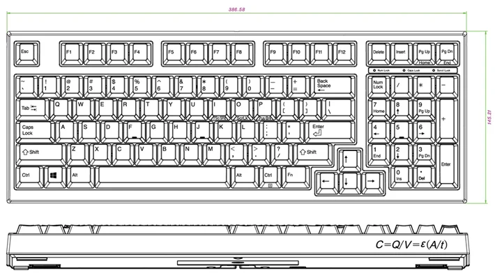Leopold FC980C Black Dye Sub PBT Mechanical Keyboard (AECX02) - Image 6