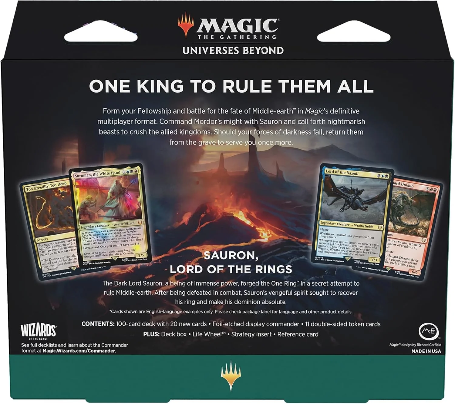 Magic the Gathering Lord of the Rings Tales of Middle Earth Commander Deck The Hosts of Mordor - Image 2
