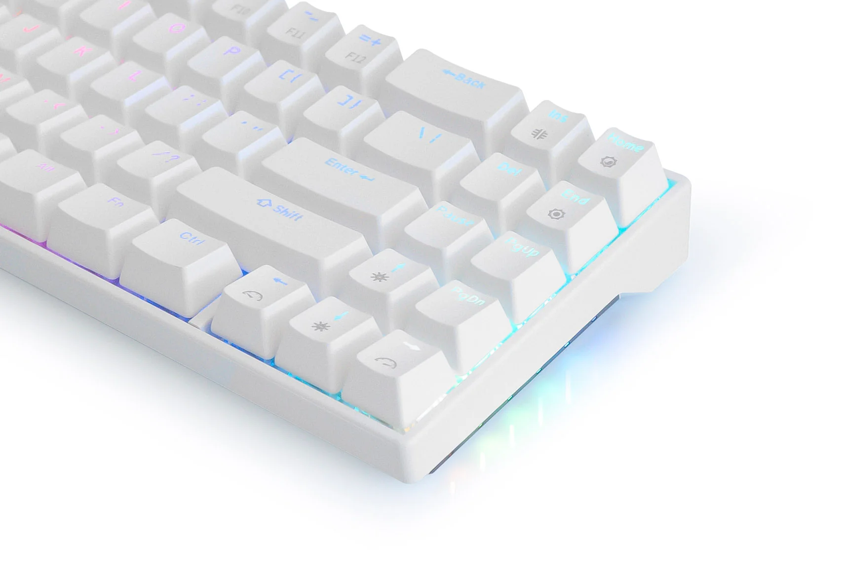 Meko Push White 65% Hotswap Bluetooth RGB Double Shot ABS Mechanical Keyboard - Image 6