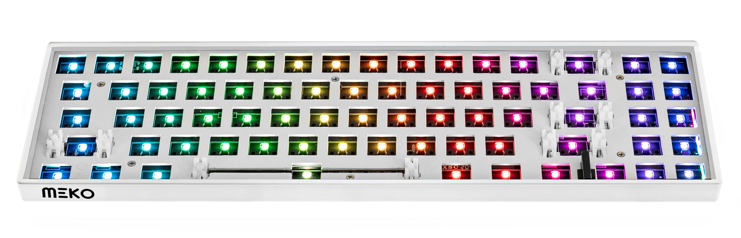 Meko Push White 65% Hotswap Bluetooth RGB Double Shot ABS Mechanical Keyboard - Image 8