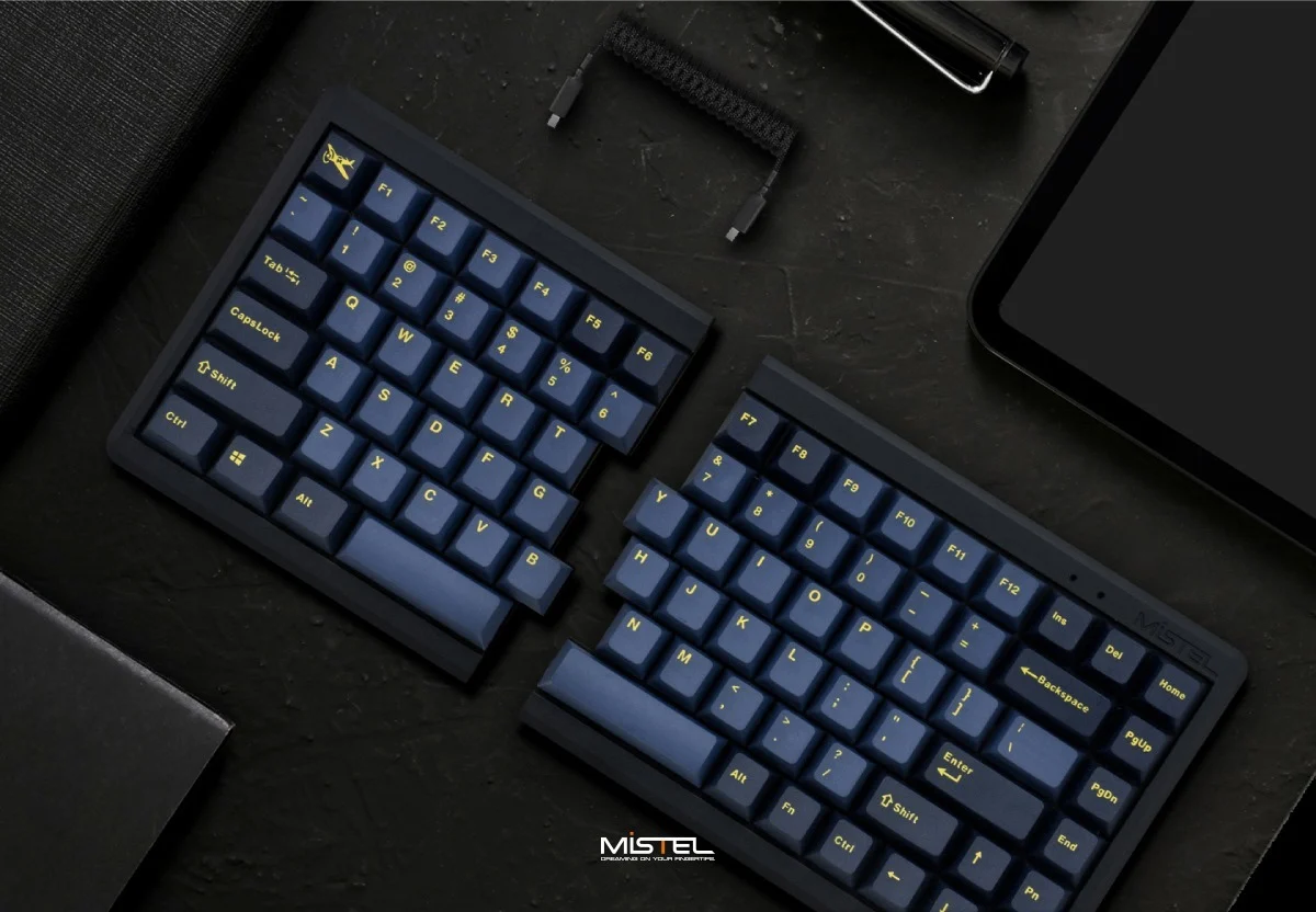 Mistel MD770 Glaze Blue 75% Bluetooth RGB Double Shot PBT Mechanical Keyboard - Image 4