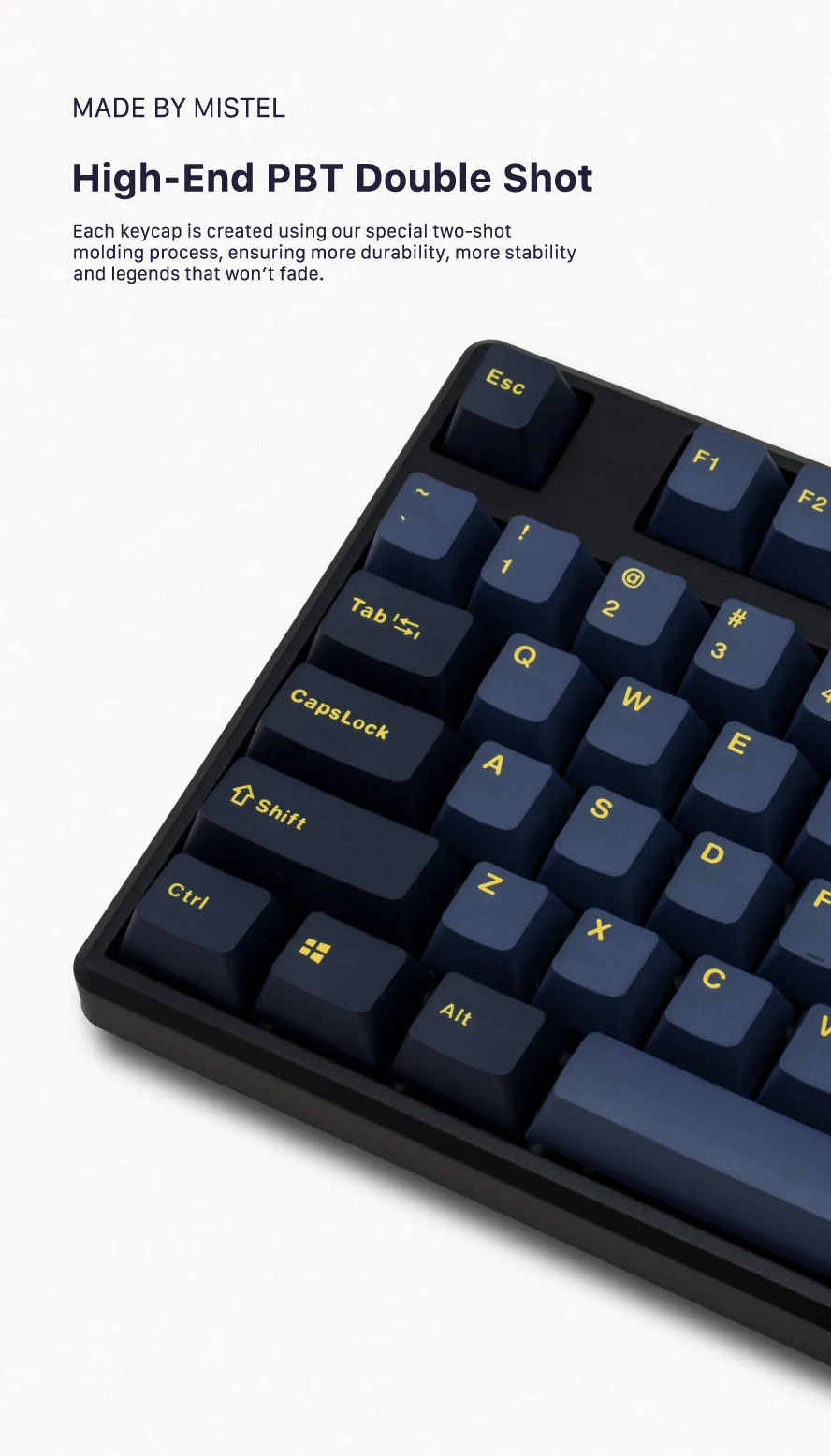 Mistel X8BT V2 Glaze Blue Hotswap Bluetooth Double Shot PBT Mechanical Keyboard - Image 7