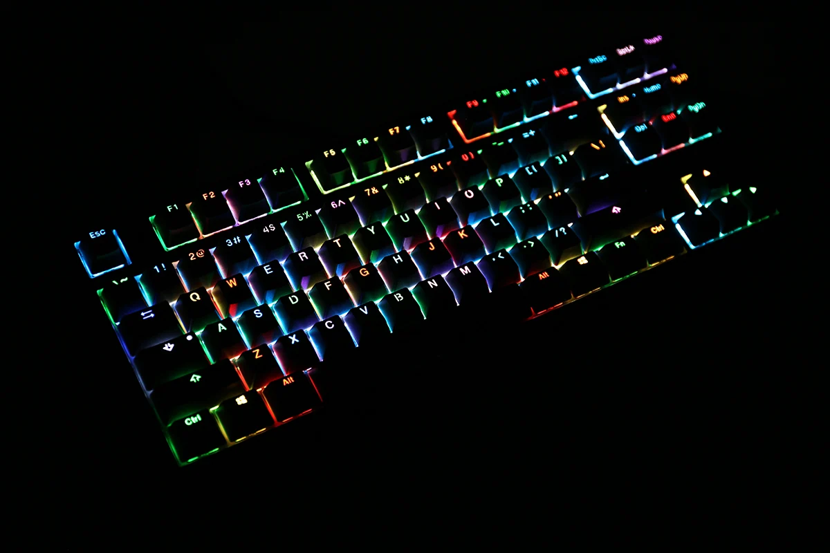 MK Disco Black RGB LED TKL Double Shot PBT Mechanical Keyboard - Image 6