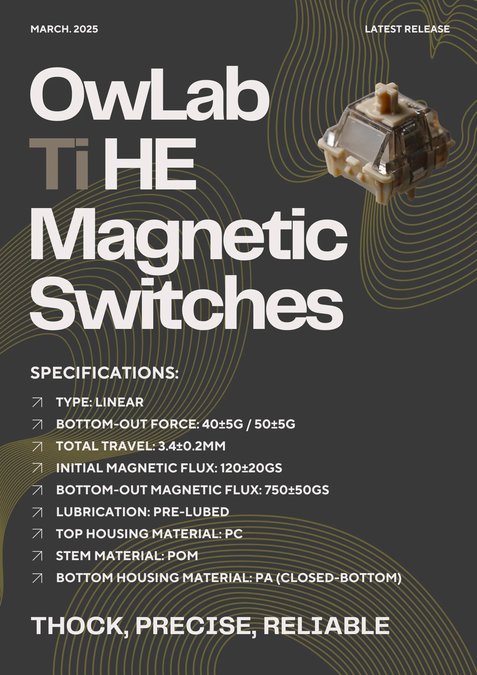 Owlab Ti HE Magnetic Linear Plate Mount Switch - Image 2