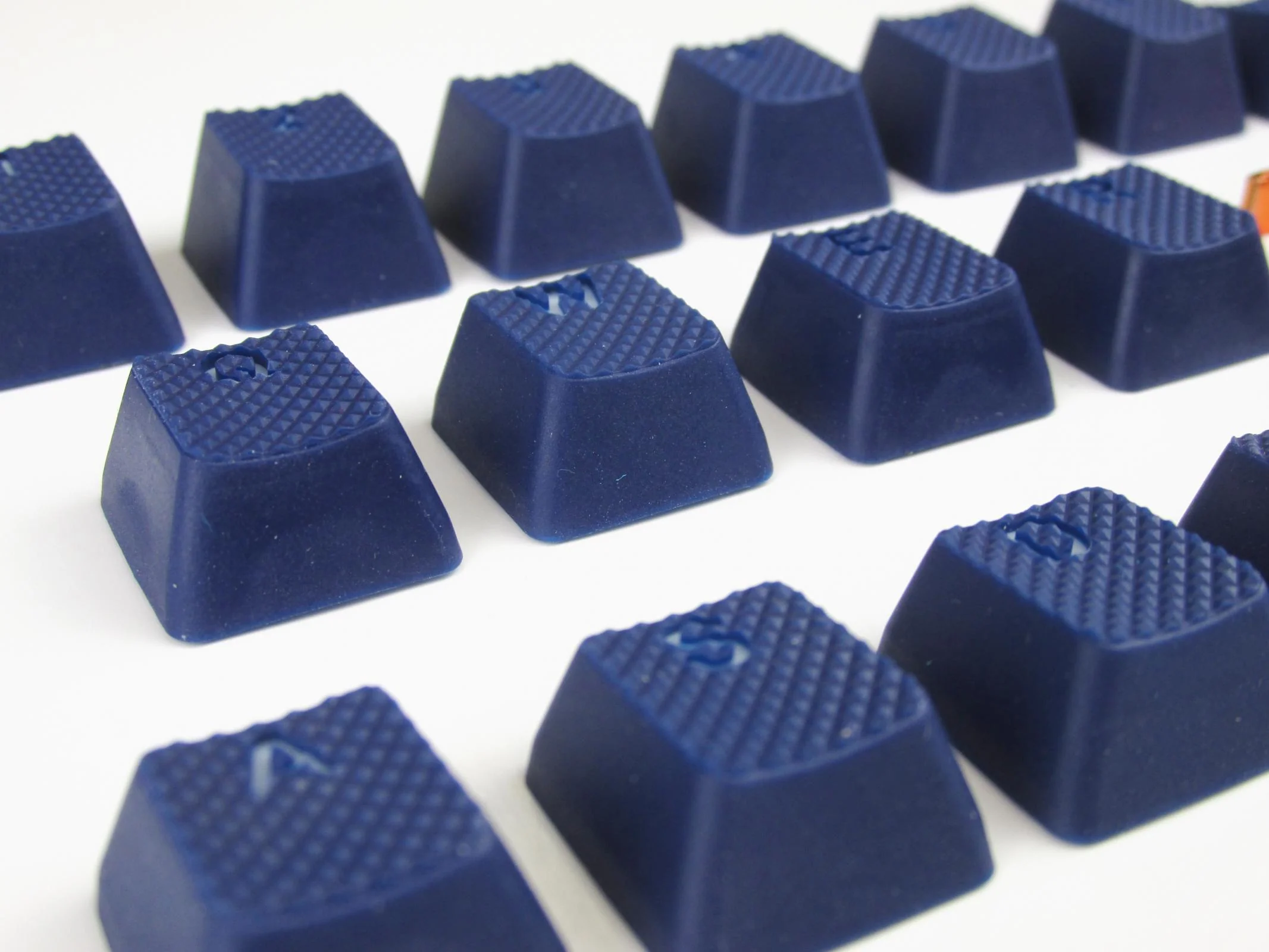 Tai-Hao Blue Backlit 18 Key OEM Profile Double Shot TPR Rubber Keycap Set - Image 2