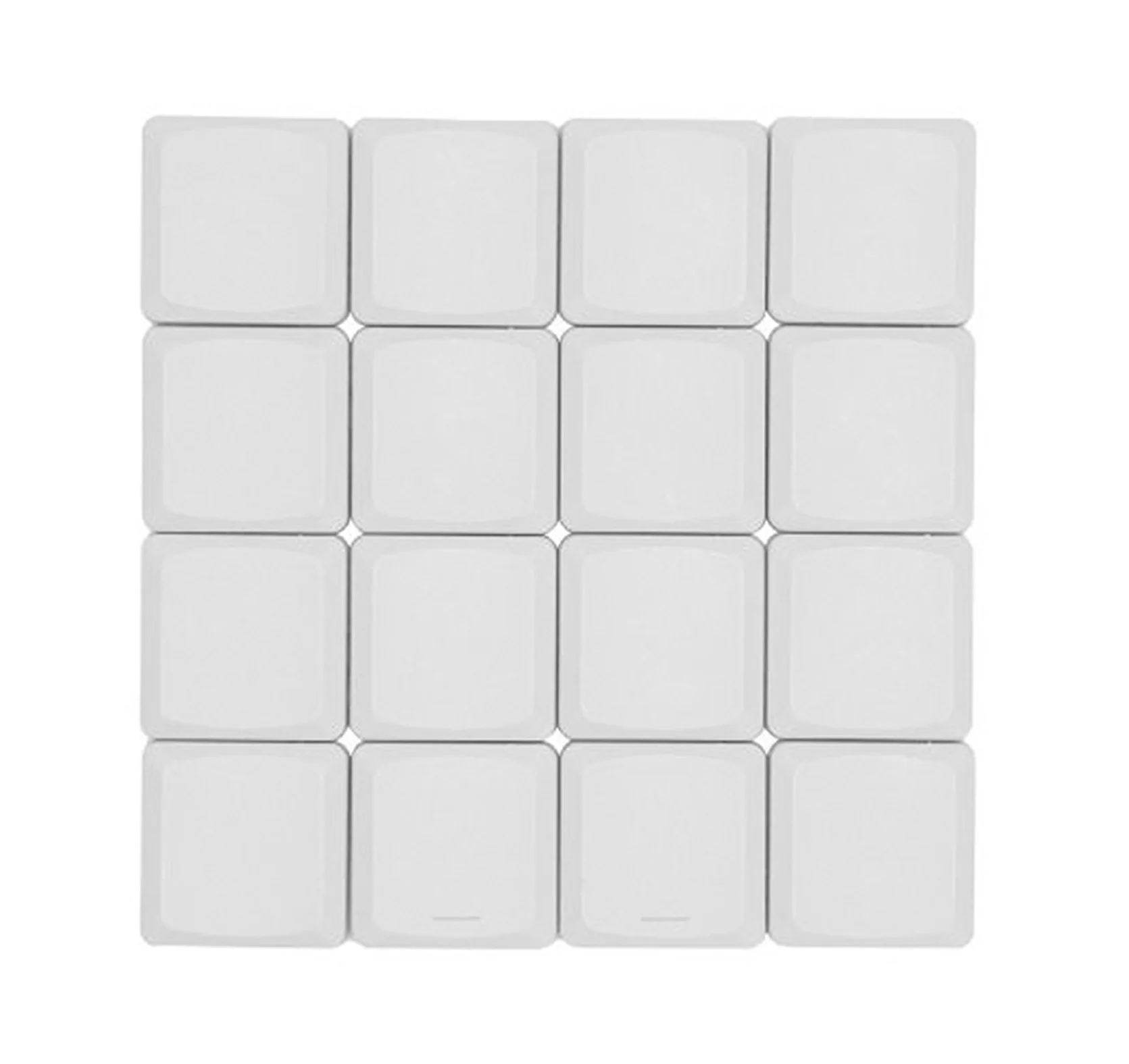 Tai-Hao White THT Blank 18 Key ABS Low Profile Keycap Set
