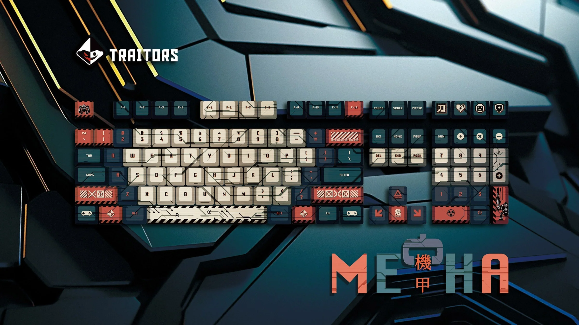 Traitors Mecha 108 Key Cherry Profile PBT Keycap Set