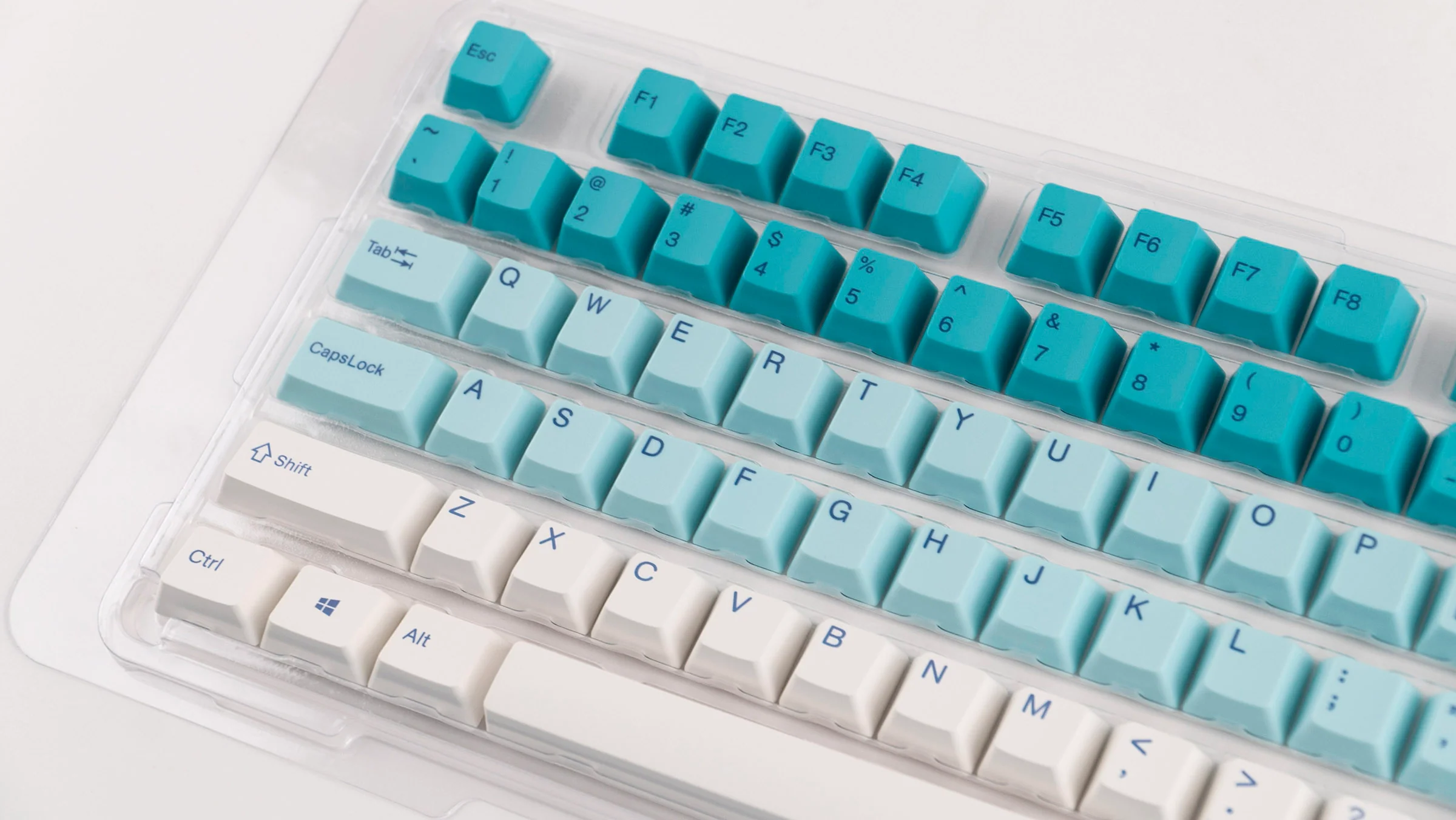 Varmilo Teal / White 108 Key Varmilo Profile Dye Sub PBT Keycap Set - Image 6