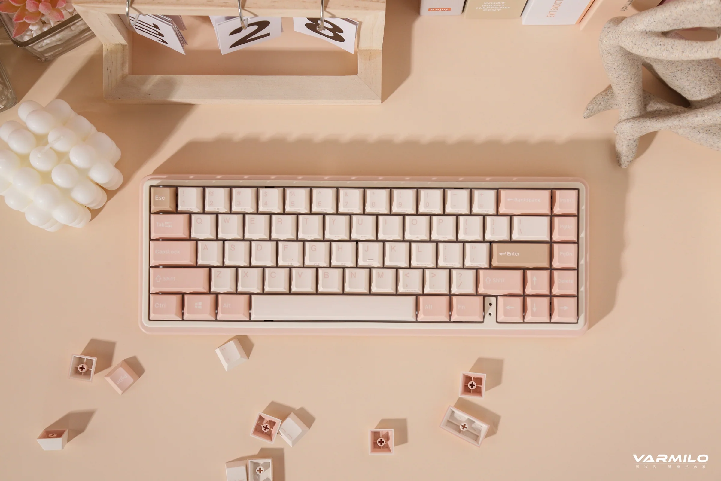 Varmilo Minilo VXB67 Mendozae 65% Bluetooth White LED EC Mechanical Keyboard - Image 9