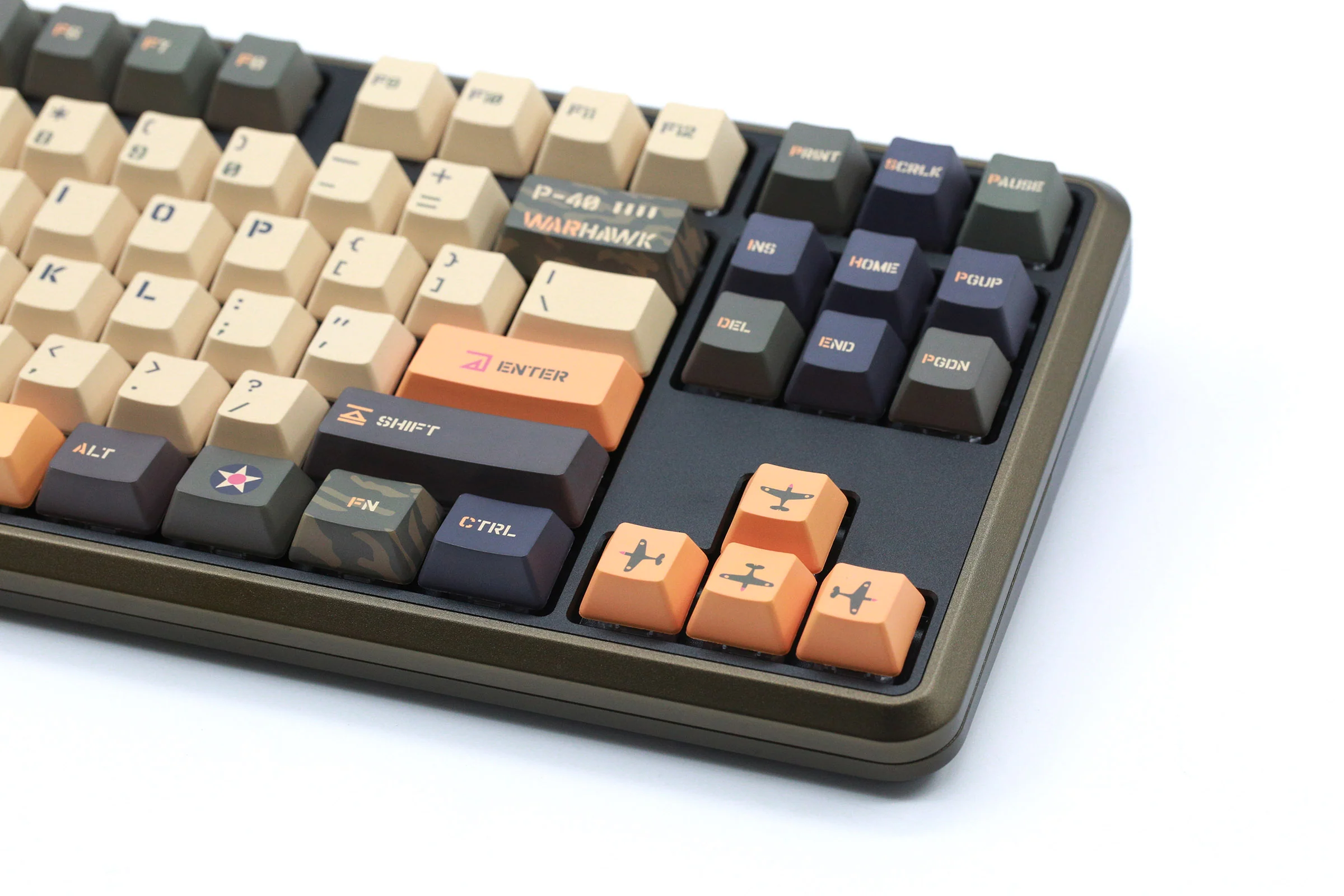 Varmilo Sword 2-87 Flying Tigers White LED TKL Dye Sub PBT Aluminum EC Mechanical Keyboard - Image 3