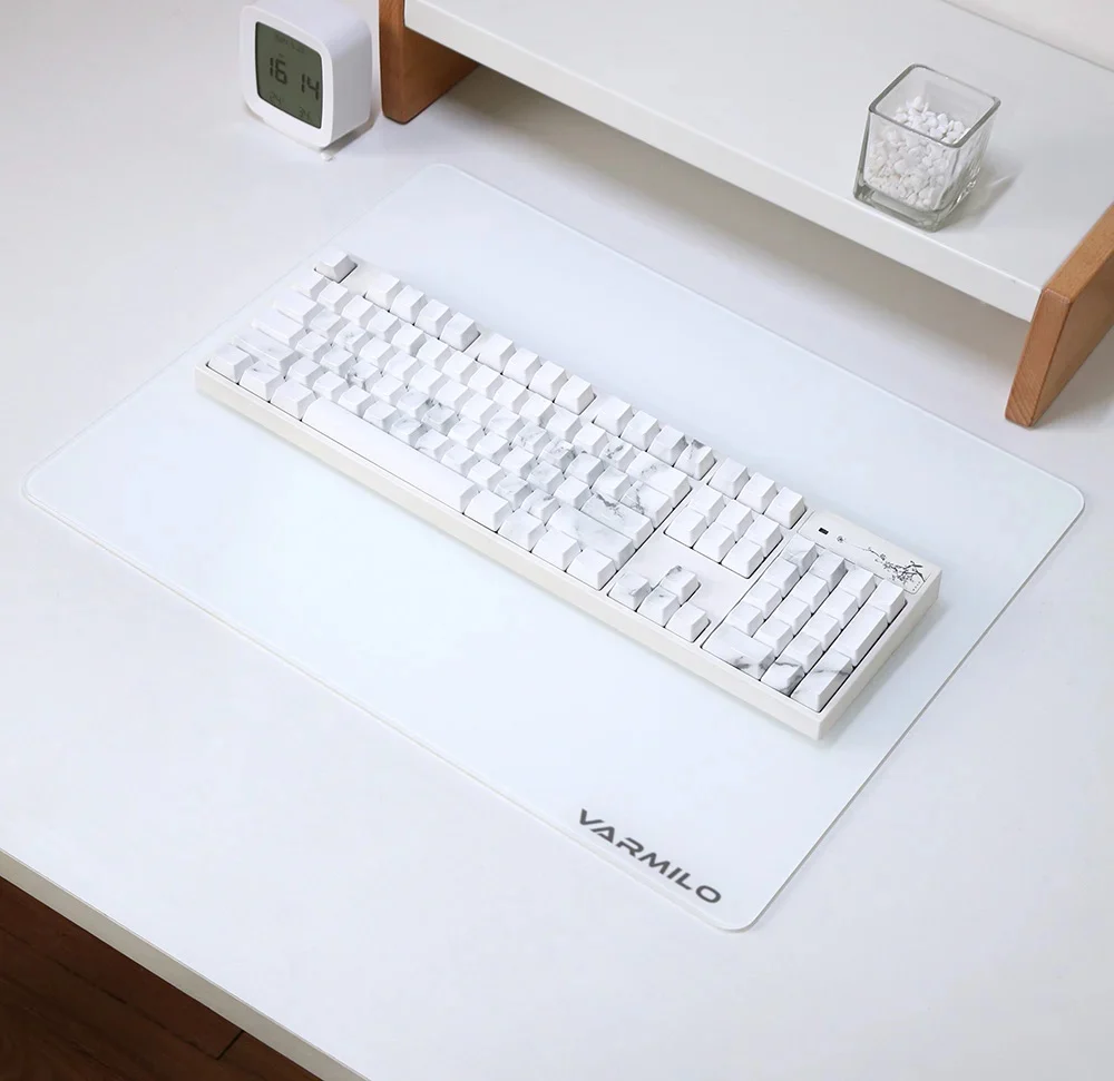 Varmilo White Tempered Glass Mouse Pad - Image 4