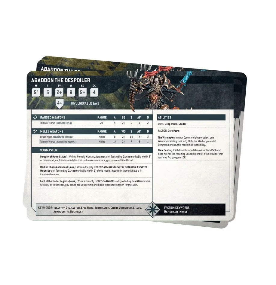 Warhammer 40,000 : Chaos Space Marines Datasheet Cards - Image 2