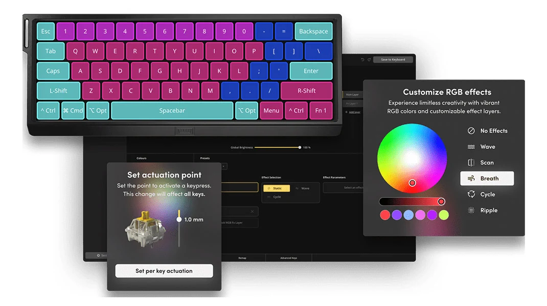 Wooting 80HE Magnetic 75% Hotswap RGB Keyboard - Image 3