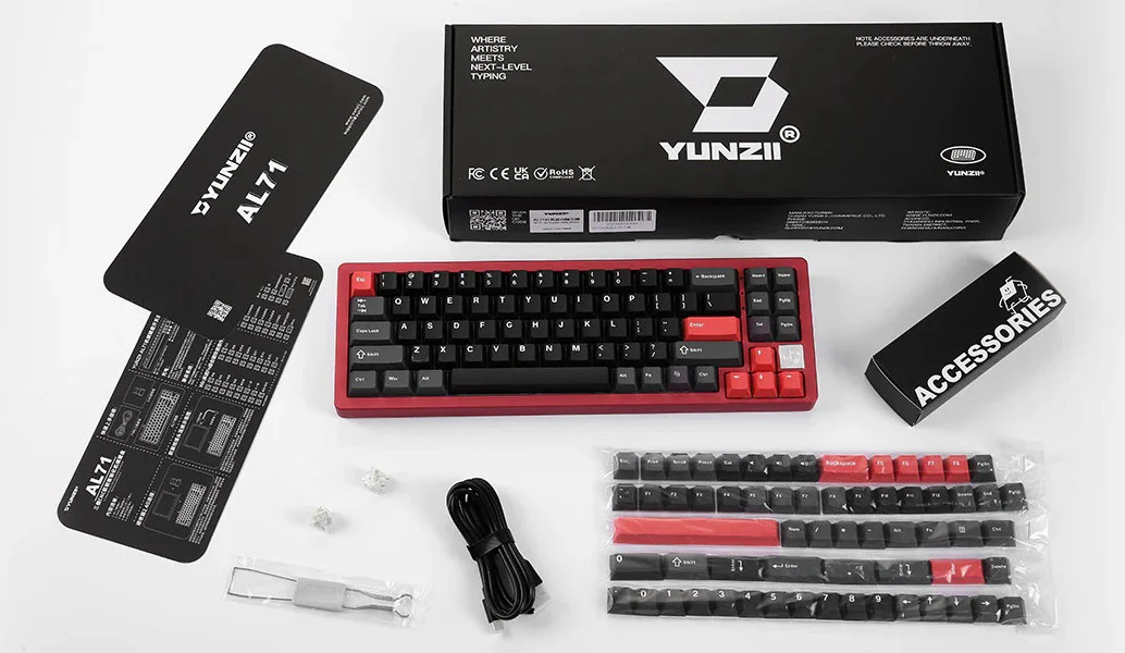 Yunzii AL71 Aluminum 65% Hotswap Bluetooth + 2.4 GHz. RGB Mechanical Keyboard - Image 5